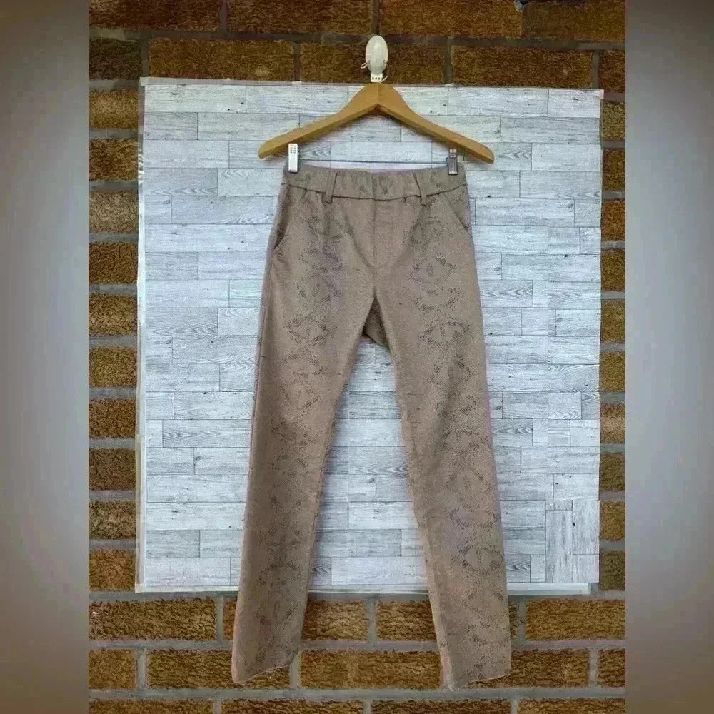Bevy Flog dafna tan snake print joggers pants size 24